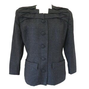 vtg 80s EMANUELLE KHANH wool jacket sz 42 US